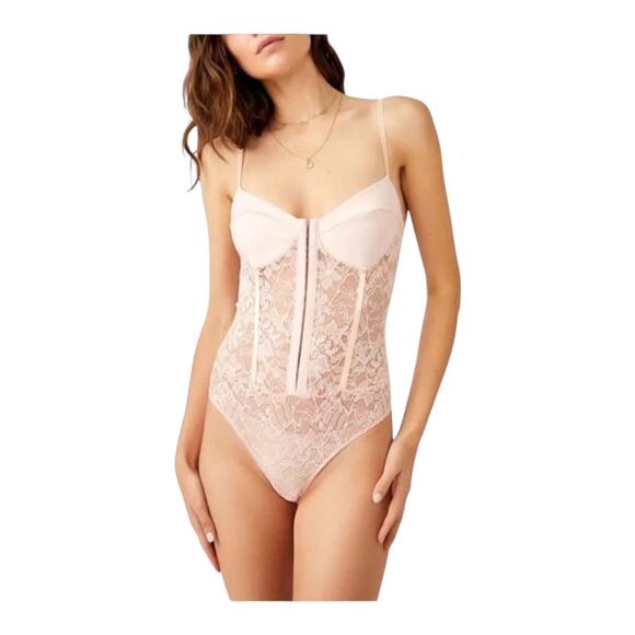 Free People Intimately FP bodysuit lace night Rhythm thong size Medium M - Picture 1 of 7